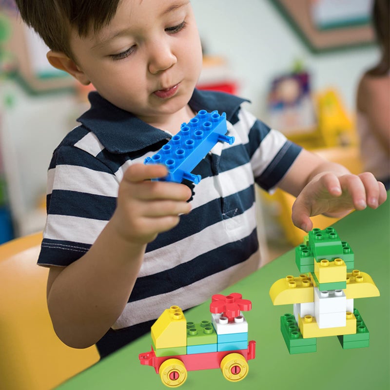 Cutedeer 138 Piece Building Blocks for Kids Toddlers, Classic Big Bricks Set Compatible with All Major Brands, STEM Large Building Toys with Gift Box for All Ages Boys Girls - Image 4