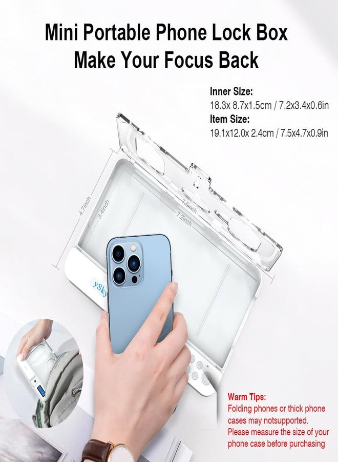 ySky Portable Phone Lock Box with Timer for iPhone and Android Phones, Self-Control Timed Phone Jail Locker to Help Kids,Students, Adults Focus Back, Unplug from Phones Boost Your Mental Wellness - Image 5