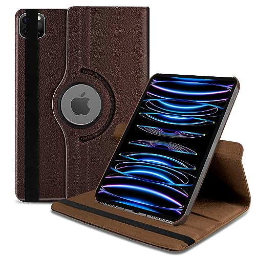 TGK Rotating Cover for iPad Pro 12.9 inch 6th Gen (2022) Brown 360 Degree Leather Stand Case - Image 1
