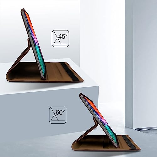 TGK Rotating Cover for iPad Pro 12.9 inch 6th Gen (2022) Brown 360 Degree Leather Stand Case - Image 4