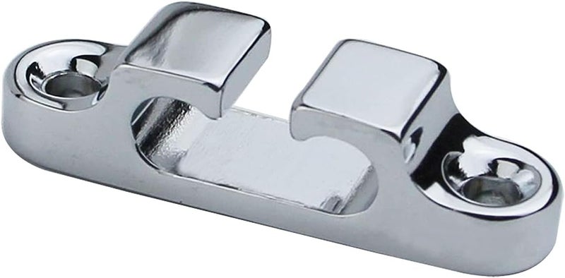 guyker 2Pcs 2-String Retainer/String Guide for Electric Bass Head Retainer String Tree String Buckle Guide Groove Bass String SR4, Chrome - Image 2