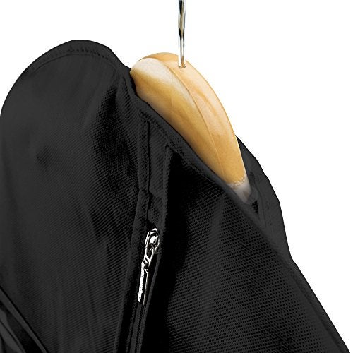 HANGERWORLD 60" Dress Bag, Garment Bags for Storage Hanging Clothes Suit Cover (3, Black) - Image 4