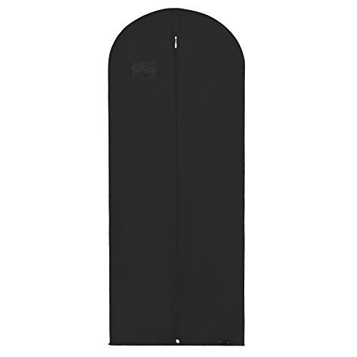 HANGERWORLD 60" Dress Bag, Garment Bags for Storage Hanging Clothes Suit Cover (3, Black) - Image 3