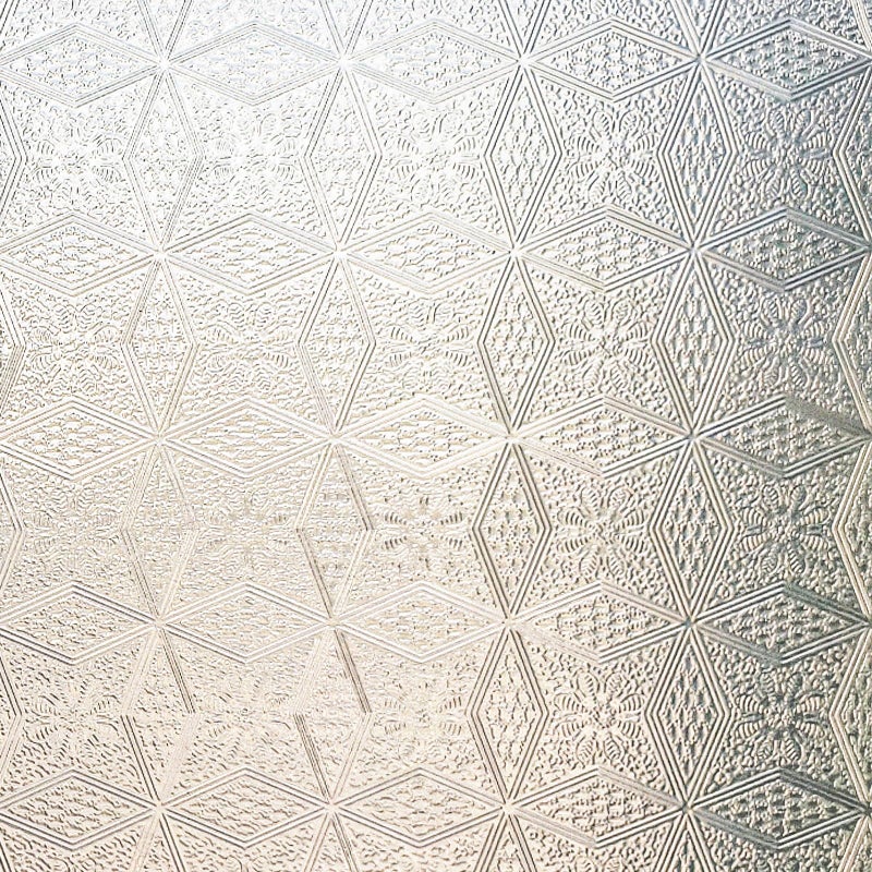 ADD.HERES 3D Stained Glass Window Film, Decorative Window Privacy Film for Bathroom, Front Door, Home, Sun Blocking Heat Control, Static Cling, Diamond-Shaped Flower, 23.6inch x 35.4inch - Image 2