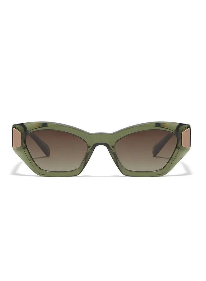 30Sundays 30Sundays Falera Women's Cat Eye Sunglasses, Green/Brown