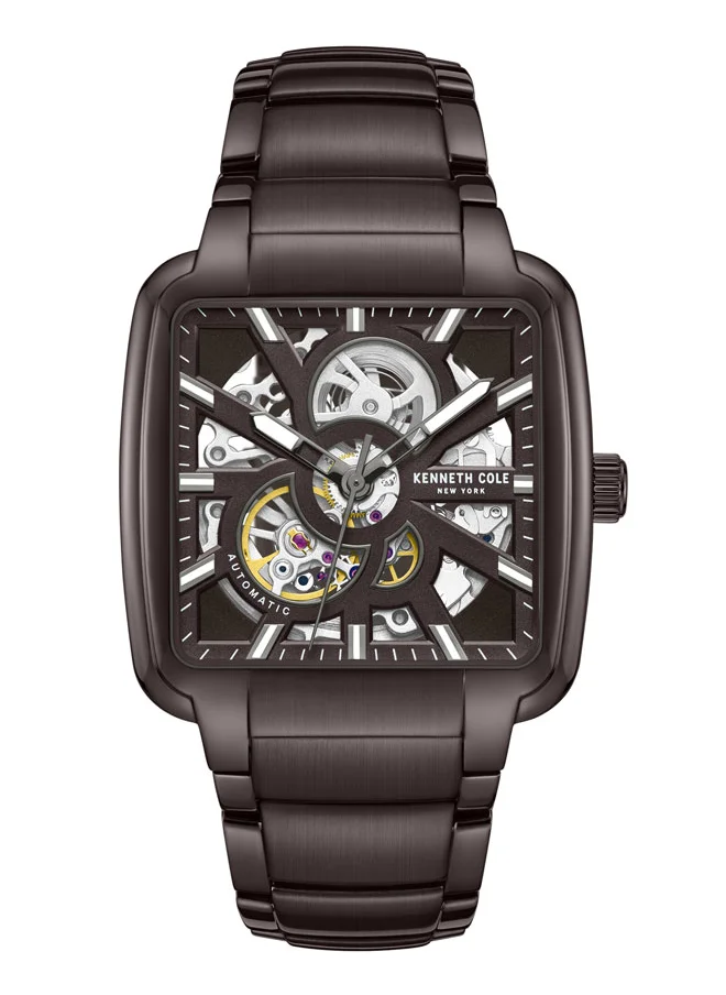 Kenneth Cole New York Kenneth Cole New York 40mm Automatic Men's Watch with Chocolate Dial & Chocolate Stainless Steel Bracelet