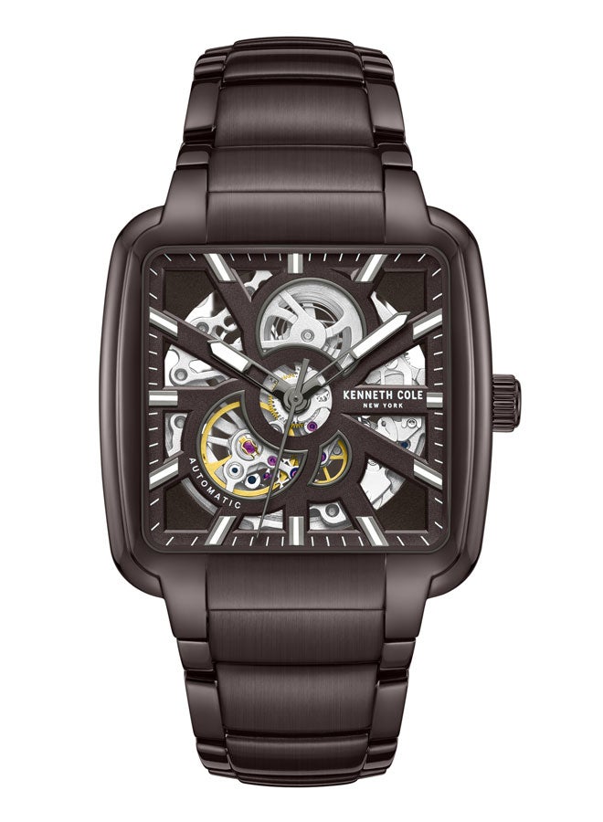 Kenneth Cole New York Kenneth Cole New York 40mm Automatic Men's Watch with Chocolate Dial & Chocolate Stainless Steel Bracelet  - Image 1