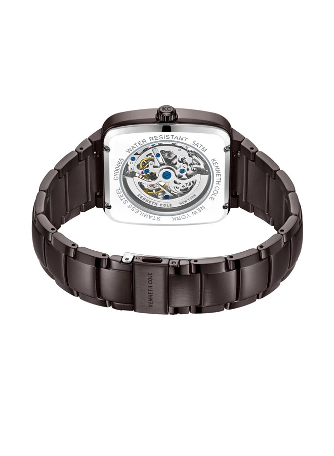 Kenneth Cole New York Kenneth Cole New York 40mm Automatic Men's Watch with Chocolate Dial & Chocolate Stainless Steel Bracelet