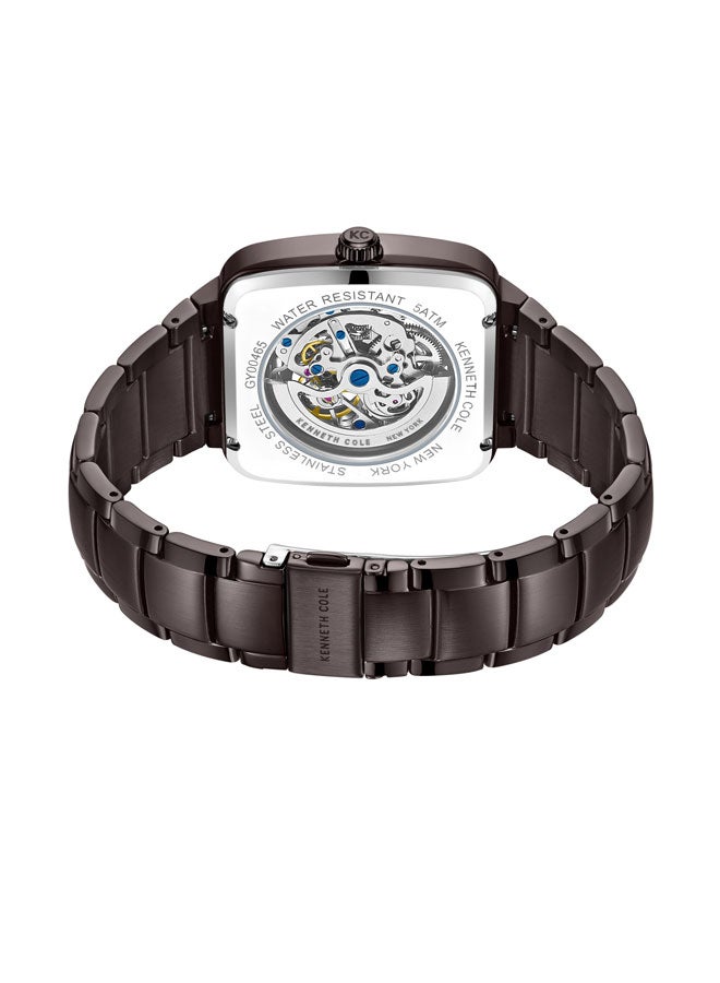 Kenneth Cole New York Kenneth Cole New York 40mm Automatic Men's Watch with Chocolate Dial & Chocolate Stainless Steel Bracelet  - Image 3