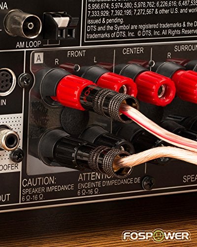 FosPower Banana Plugs 2 Pairs / 4 pcs, Closed Screw 24K Gold Plated Banana Speaker Plug Connectors for Speaker Wire, Wall Plate, Home Theater, Audio/Video Receiver, Amplifiers and Sound Systems - Image 5