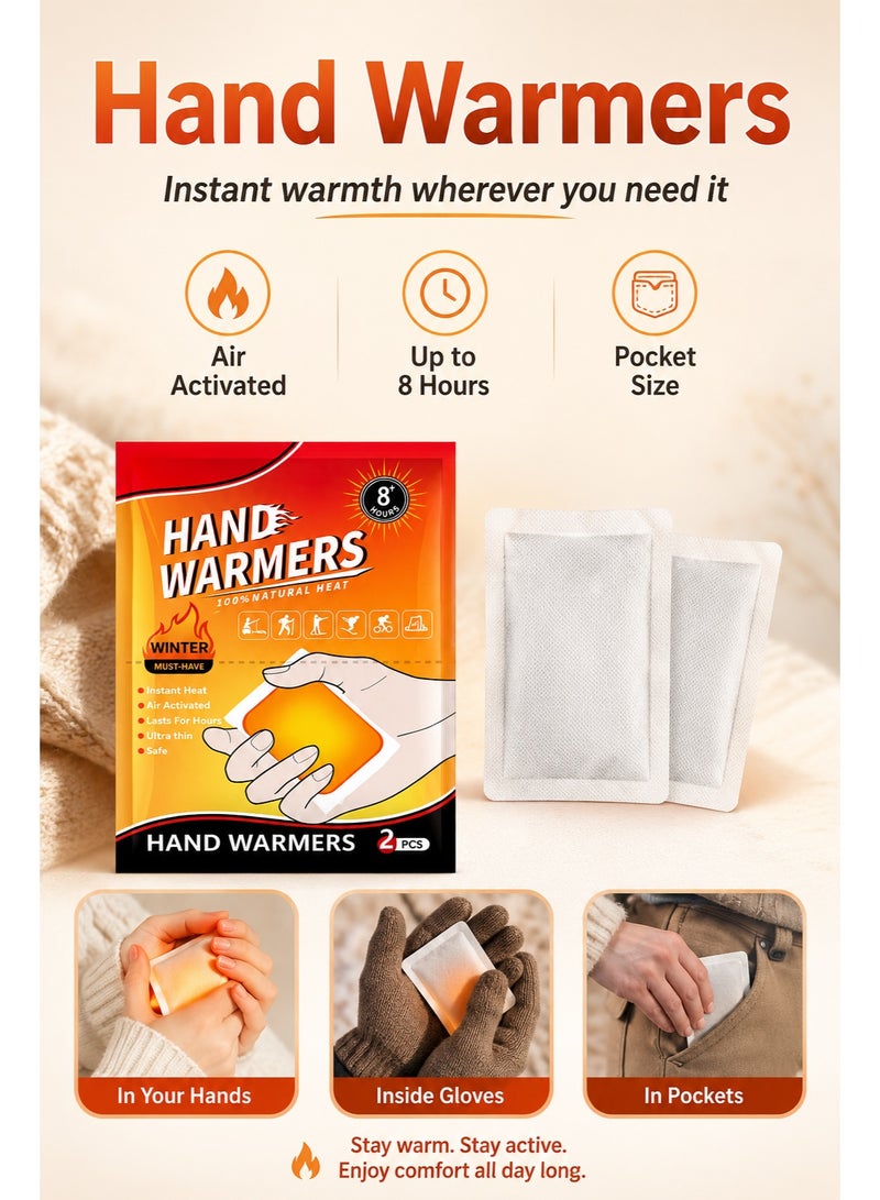20Pcs Hand & Toe Warmers Combo Pack, Air-Activated Disposable Heat Pads, Ultra Thin Warm Patches Up to 8 Hours for Winter, Camping, Travel & Outdoor Use - Image 4
