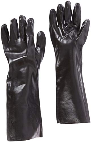 Xpose Safety 18” Chemical Resistant Gloves - 3 Pairs - Heavy Duty, PVC Coated, Comfort Lined - Acid, Oil and Alkali Protection - Forearm Length - Image 1
