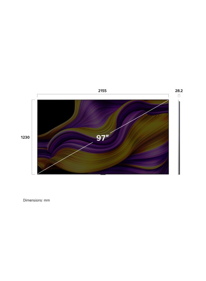 LG Premium OLED TV 97 (UD) OLED97G56LA-AMA black - Image 2