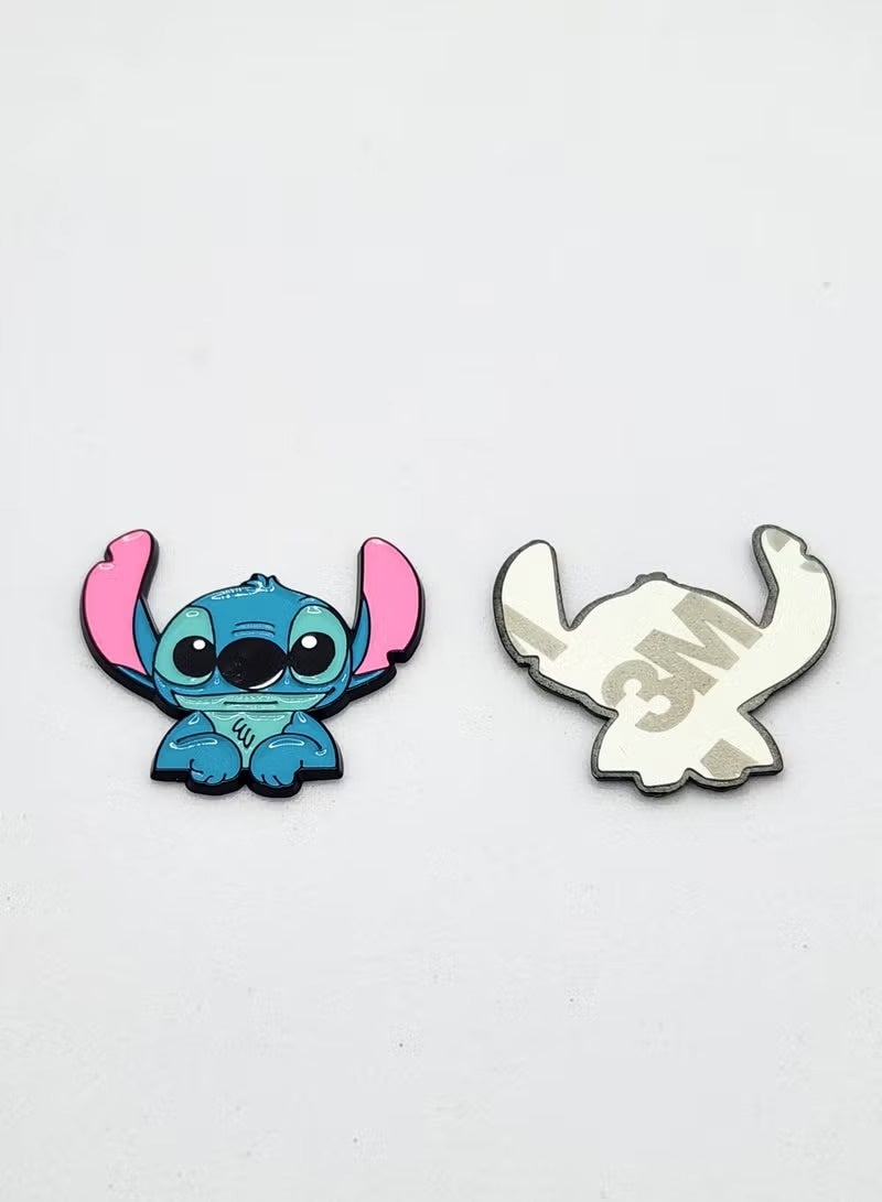 Generic 5-Pieces Stitch Character – Big-Eyed Blue Creature Accessory for Mobile, Laptop, Backpacks,Accessories Fans Stickers Display for I pad,and Collectors Walls, Doors, Cars, Trucks, Motorcycles Fridge  - Image 5
