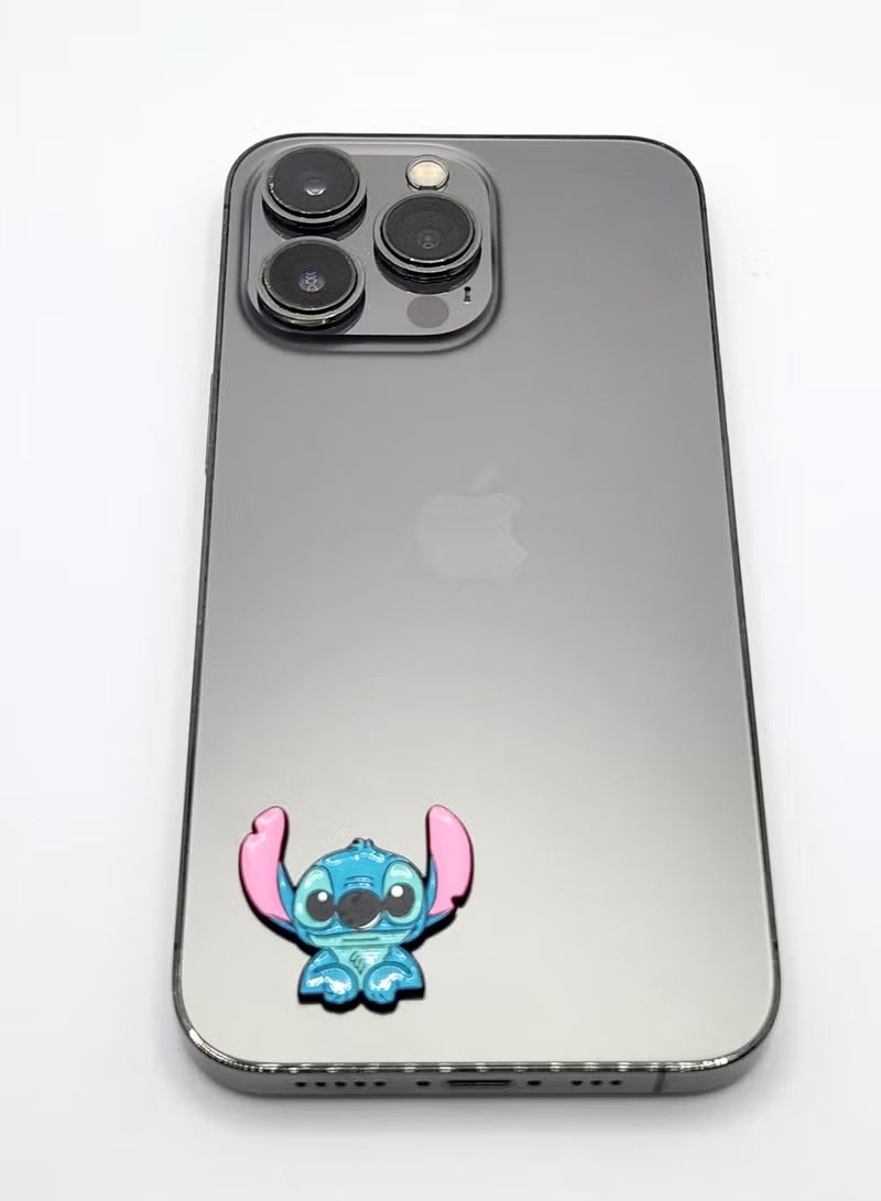Generic 5-Pieces Stitch Character – Big-Eyed Blue Creature Accessory for Mobile, Laptop, Backpacks,Accessories Fans Stickers Display for I pad,and Collectors Walls, Doors, Cars, Trucks, Motorcycles Fridge  - Image 4