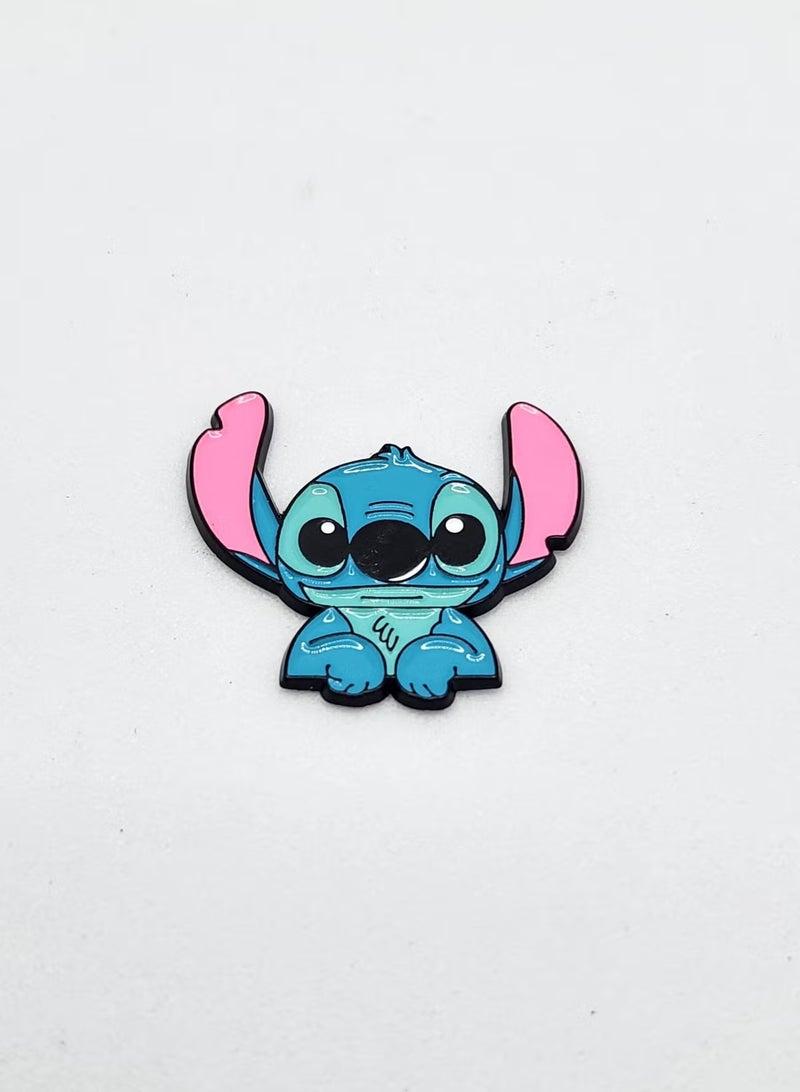 Generic 5-Pieces Stitch Character – Big-Eyed Blue Creature Accessory for Mobile, Laptop, Backpacks,Accessories Fans Stickers Display for I pad,and Collectors Walls, Doors, Cars, Trucks, Motorcycles Fridge  - Image 2