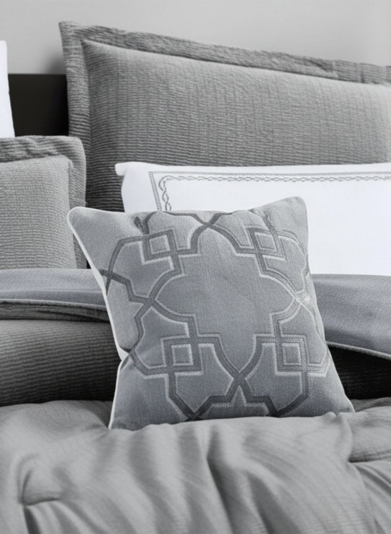 NADAV Lumi Winter Comforter Set – Double,  Grey , 7 Pieces - Image 4