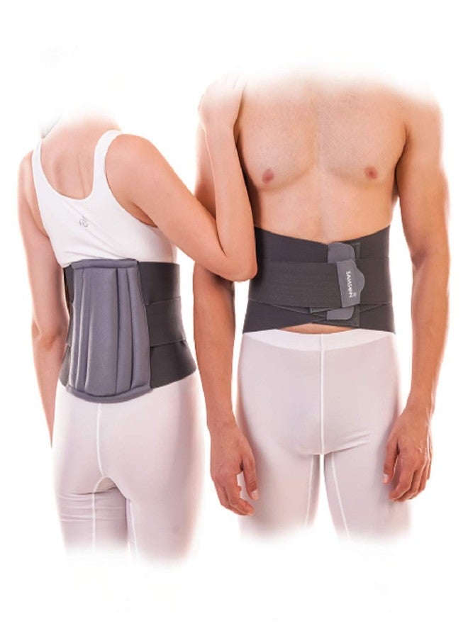 Samson Orthotics Light Weight, Long Life, Custom Fit Double Support Lumbo Sacral Belt for Vertebral Fractures, Spinal Injuries, Lumbar Spondylitis and Postural Fatigue for Women and Men, Medium/32-36" - Image 1