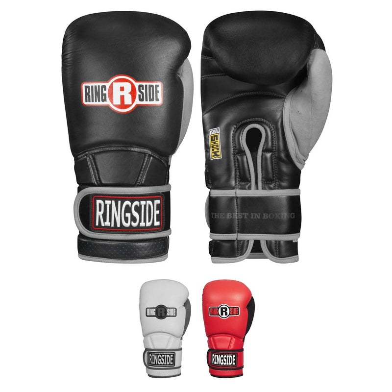 Ringside Gel Shock Safety Boxing Sparring Gloves 14oz BlackGray