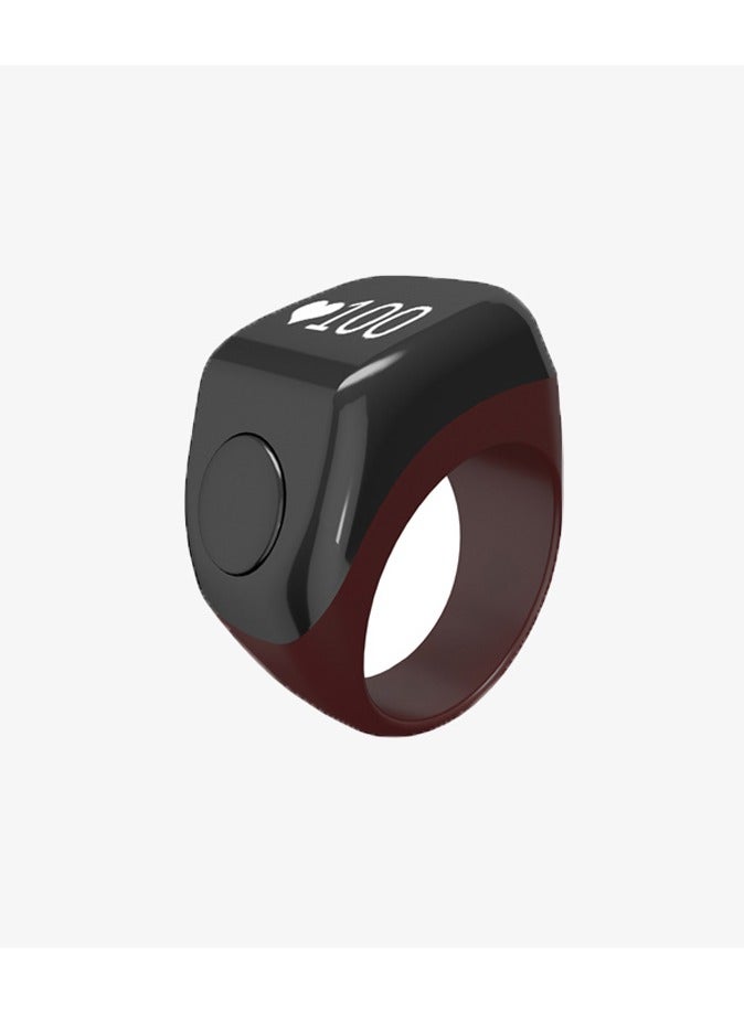 Zad Smart Digital Ring (Brown) for Dhikr and Prayer Reminders with Mobile App - Three Sizes Included  - Image 1