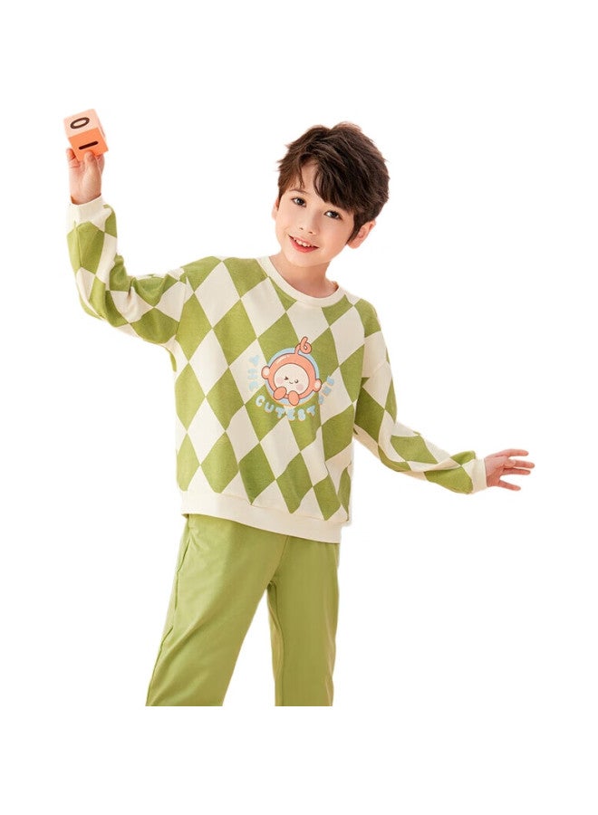 Fenton بيجامات أطفال للأولاد، قطن نقي لموسم الربيع، يمكن للأولاد الأكبر ارتداؤها في الخارج، ملابس استرخاء للأولاد Q9X24790048 - Image 1