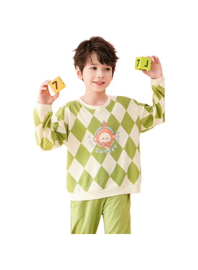 Fenton بيجامات أطفال للأولاد، قطن نقي لموسم الربيع، يمكن للأولاد الأكبر ارتداؤها في الخارج، ملابس استرخاء للأولاد Q9X24790048 - Image 2