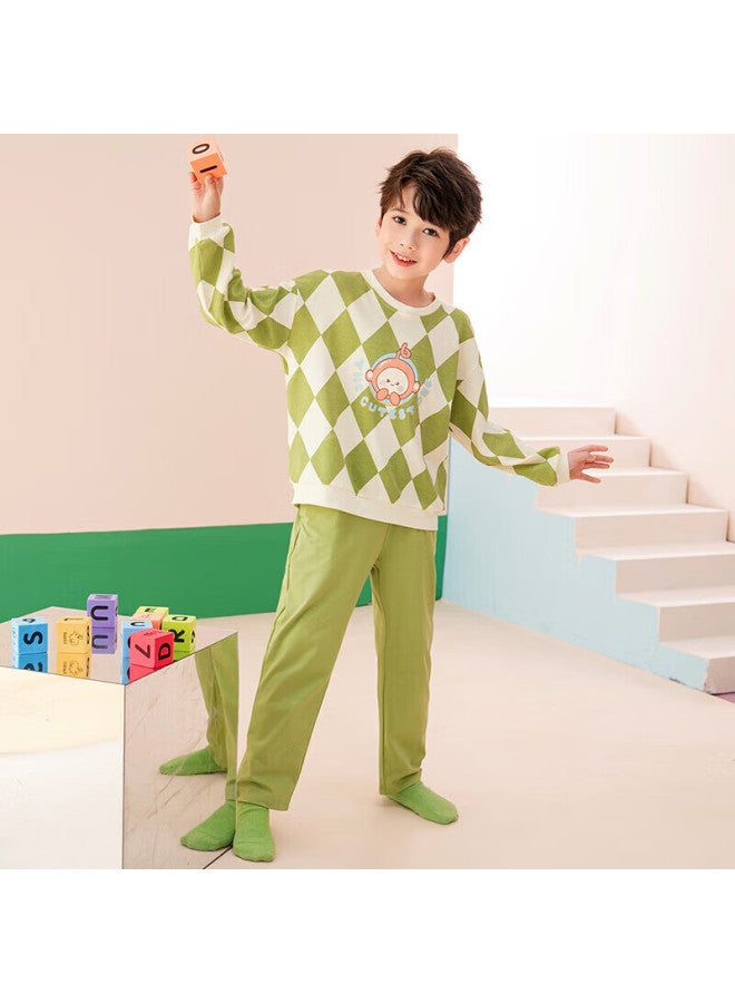 Fenton Fenteng Children's Pajamas For Boys, Pure Cotton Spring Season, Older Boys Can Wear Outside, Boys' Loungewear Q9x24790048 - Image 1