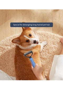 ARNOTEC Pet Dematting Tool Comb Grooming Brush Double Sided Undercoat Rake Comb Effective Knots Removing Tool Safe Dog Detangler & Cat Brush for Matted Hair/Fur Stainless Steel Pet Knotted Hair Removal Comb  - Image 5