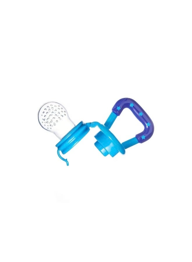 1 Piece Soft Silicone Fresh Food Teething Feeder Pacifier BPA Free Mesh Design for Baby Led Weaning Safe Chewable Teether for Infants 6 to 24 Months Blue Color - Image 2