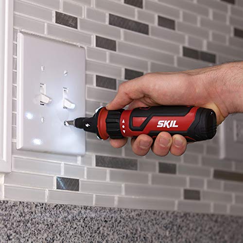 SKIL مفك براغي لاسلكي قابل لإعادة الشحن 4 فولت من SKIL مع تقنية استشعار الدائرة يتضمن مجموعة 45 قطعة، كابل شحن USB، حقيبة حمل - SD561204 - Image 5