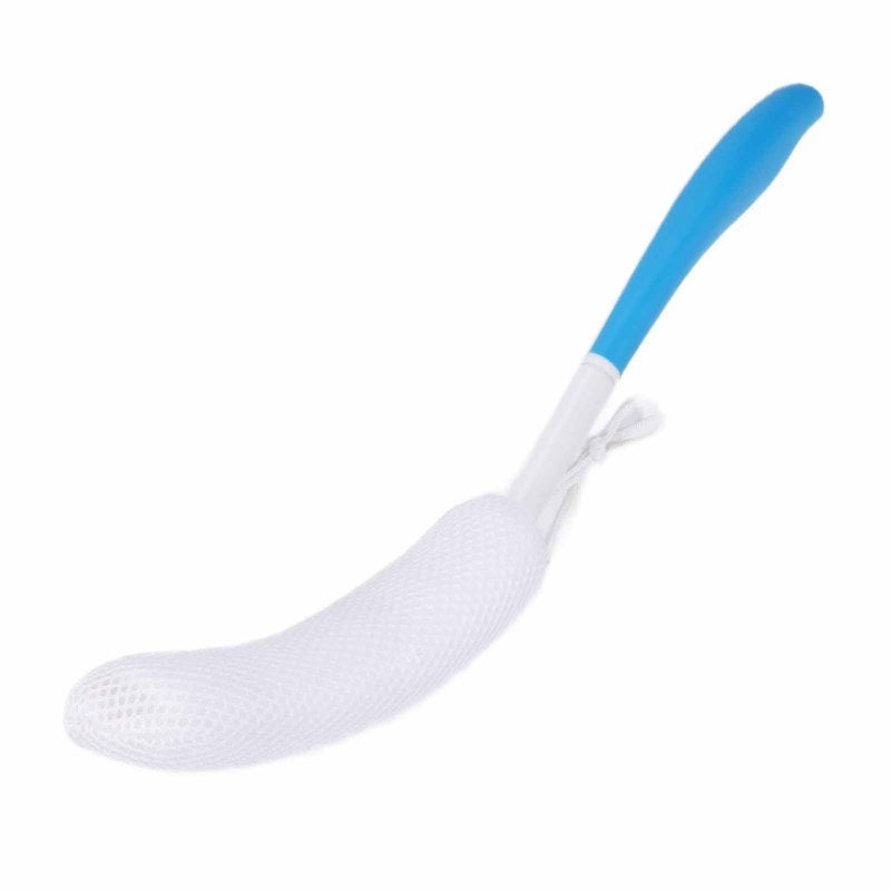Exfoliating Shower Brush: Long Curved Handle - Removable Soft Sponge Head Ergonomic Design for Hard-to-Reach Body Cleaning & Gentle Exfoliation - Image 5
