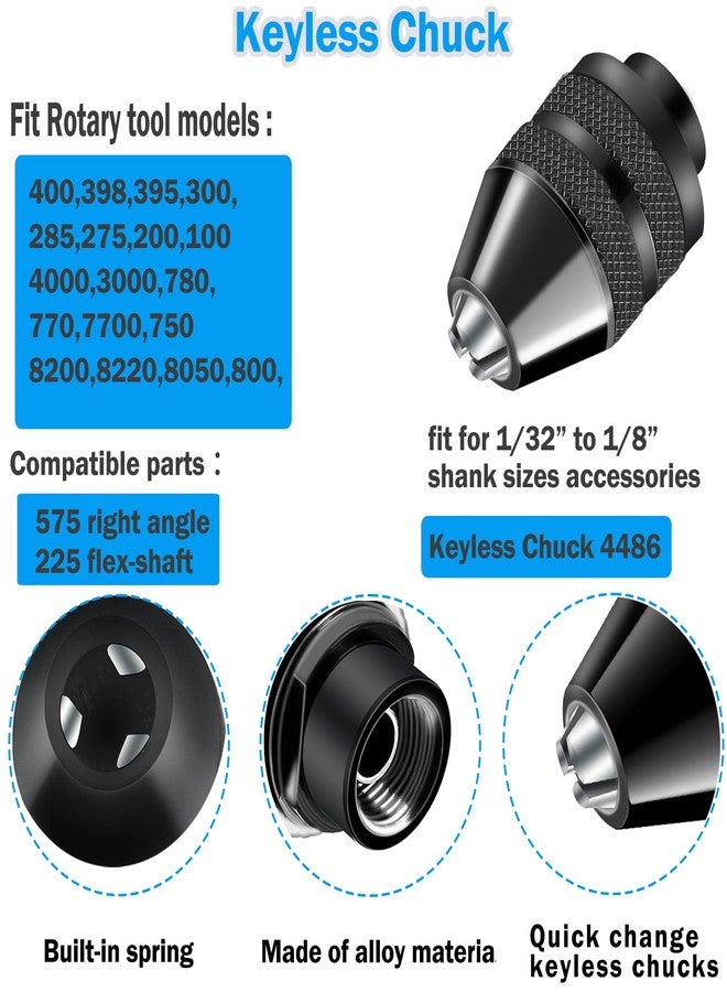 ATUOE Keyless Chuck Keyless Drill Chuck for Dremel 4486 Model 395 3000 4000 4300 7300 7700 8200 8220 Multipro - Image 3