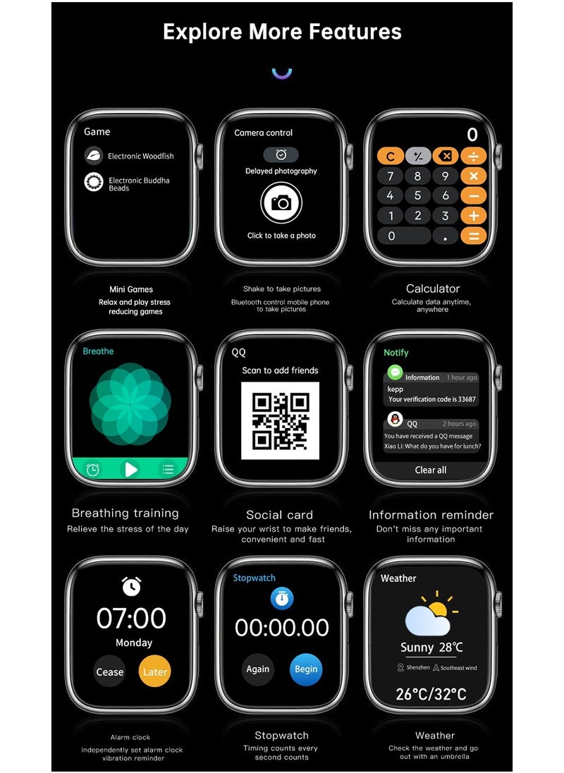 AROAQ - New Arrival 2.2inch Screen NFC M9 Pro Max Smart Watch Iwo Series9 M9 pro max smartwatch - Image 1