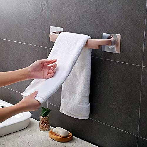 MEZON Plastic Self Adhesive Kitchen Napkin Towel Holder | Bathroom Towel Hanger |Towel Holder Rack Rail (Random Color) (1) - Image 1