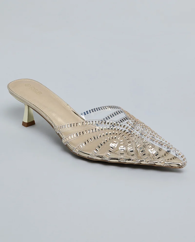 أر أند بي Embellished Pointed Toe Mule Pumps