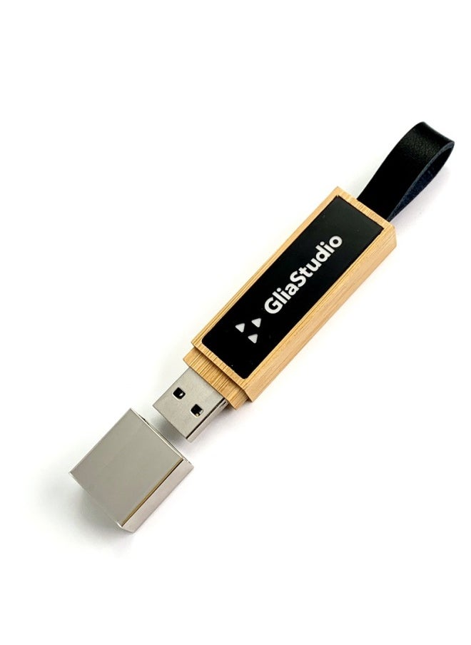 Luminous Wooden U Disk Leather Hanging Ring Customized Corporate Logo Wooden U Disk Multi-Colorful Luminous U Disk-Color:U Disk + Gift Box-Capacity:USB3.0 32GB  - Image 5
