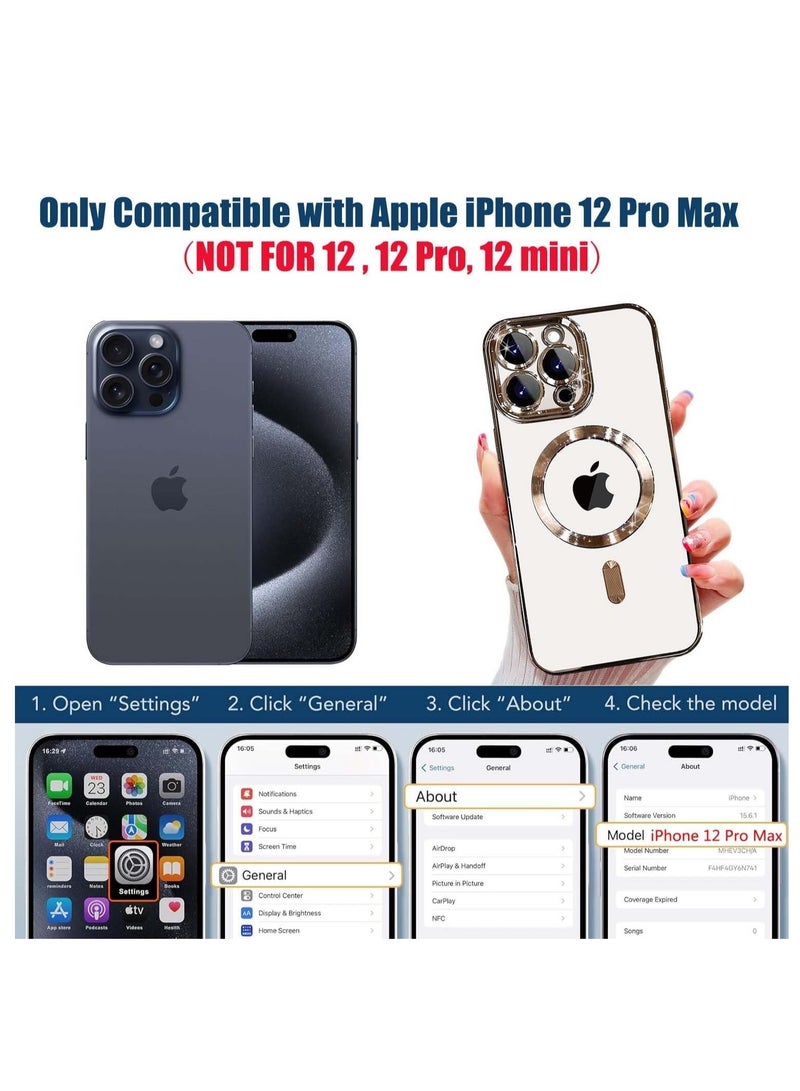 بورتوني غطاء حماية كامل الجسم لهاتف iPhone 12 Pro Max مع دعم مغناطيسي للشحن اللاسلكي مع غطاء حماية لعدسة الكاميرا لهاتف iPhone 12 Pro Max - Image 2