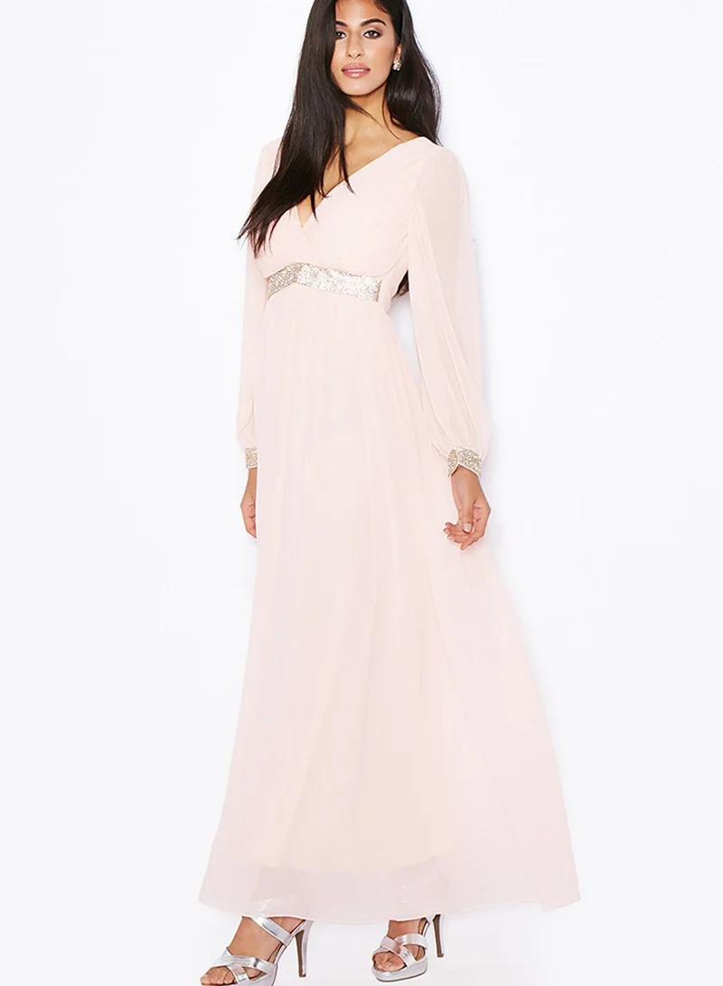 Te Amo Waistband Wrap Maxi Dress