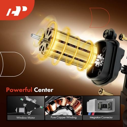 A-Premium Front Right Passenger Side Power Window Regulator with Motor Compatible with Lincoln Town Car 1998-2011, Replace# 3W1Z5423395AA, 6W1Z5423200AA - Image 3