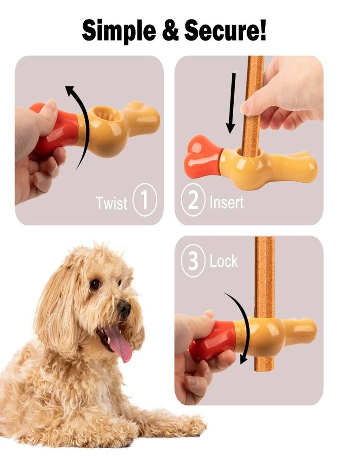 all for paws Bully Stick Holder for Dogs, Heavy Duty Chew Stick Holder, Prevents Choking, BPA-Free, Adjustable Fit for Middle Dogs Over 20 lbs, Suitable for Various Bully Sticks and Chews - Image 4