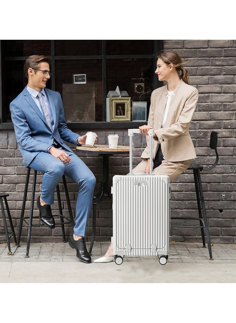 بيكاسيو حقيبة سفر مقاس 20 بوصة، عربة أنيقة خفيفة الوزن مع عجلات دوارة، حقيبة مع حجرة كمبيوتر محمول مفتوحة، حقيبة سفر، ومجموعات أمتعة للبالغين من الجنسين - Image 5