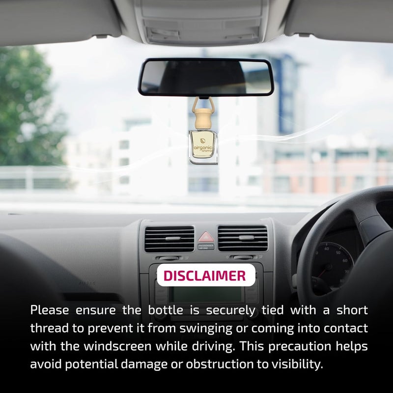 Aroma Swing Combo Offer: Oud Wonders Aroma with Essential Oils in Glass Bottle with Wooden Diffuser Lid Car Hanging Accessories Interior Oud Wonder, Lavender & Snow Smo Pack of 3 - Image 2