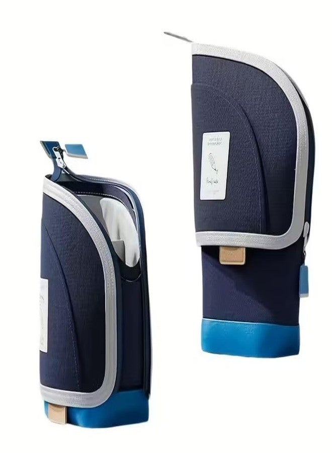 Burmy Pen Case and Pen Holder, 2-in-1 Retractable Pen Case, Retractable Pen Holder, Vertical Stationery Bag, Cosmetic Bag, Drawer Tool Pencil Case, Large Capacity, Multi-Functional Storage Bag - Image 1