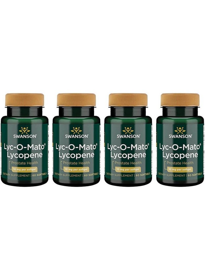 SWANSON Lyc O Mato Lycopene 10 Milligrams 60 Sgels (4 Pack) - Image 1