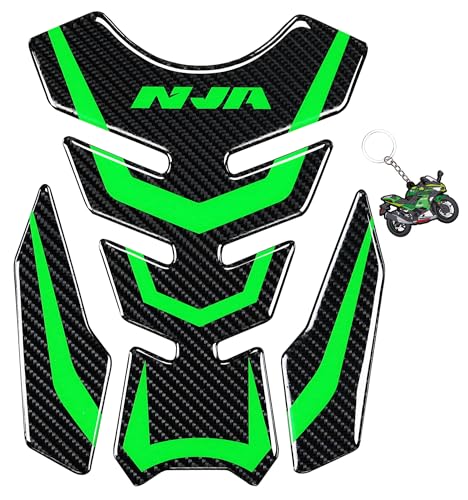 REVSOSTAR 5D Real Carbon Fiber Motorcycle Decal Vinyl Tank Protector Tank Pad for NJ 650 ZX636 ZX600 ZX10R ZX14 ZX1400 ZX14R ABS 1000 ZX100 2 Pcs Per Set - Image 1