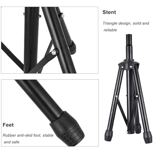 Kadence KAD-THRN-NK125 Heavy Duty Drum Throne | Ergonomic PU Leather Padded Seat with 360° Swivel & Adjustable Height | Stable Tripod Base for Home Practice & Studio | Black - Image 3