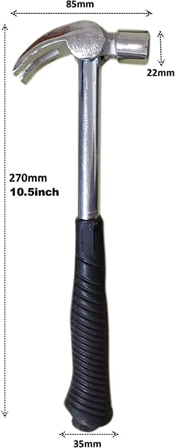 Agam 12 Lb Claw Hammer with Metal Shaft and Rubber Handle Lightweight and Durable Hand Tool  - Image 2