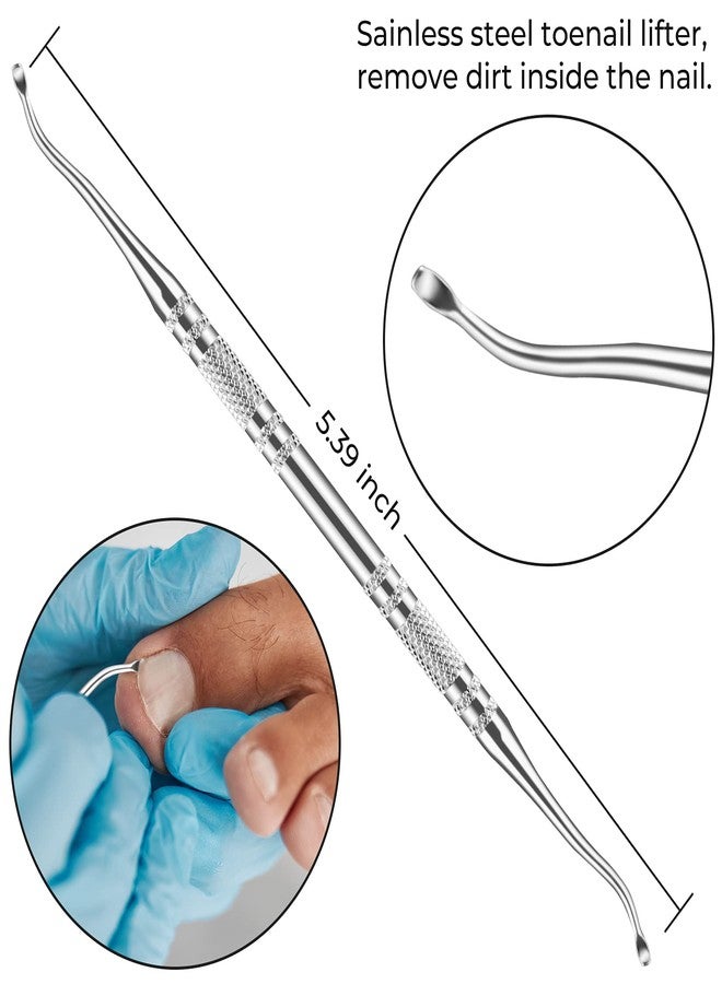 JTIEO 12-Piece Toenail Clippers Set - Ingrown Toenail Removal Kit, Heavy Duty with Silver Finish - Image 4