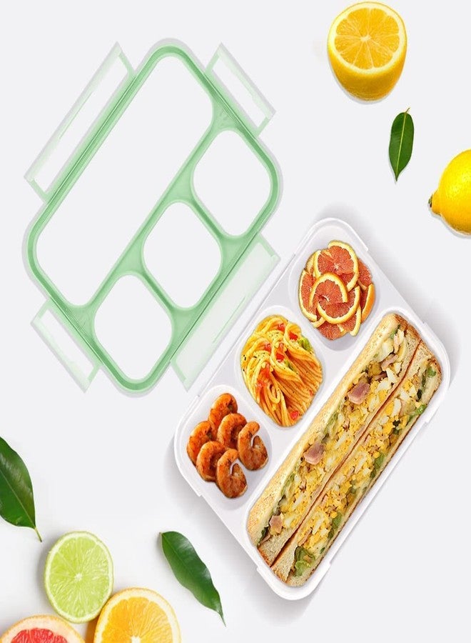 Drake 4 Compartment Lunch Box Microwave Freezer Safe Food Containers with Spoon for Adults and Kids - Image 4