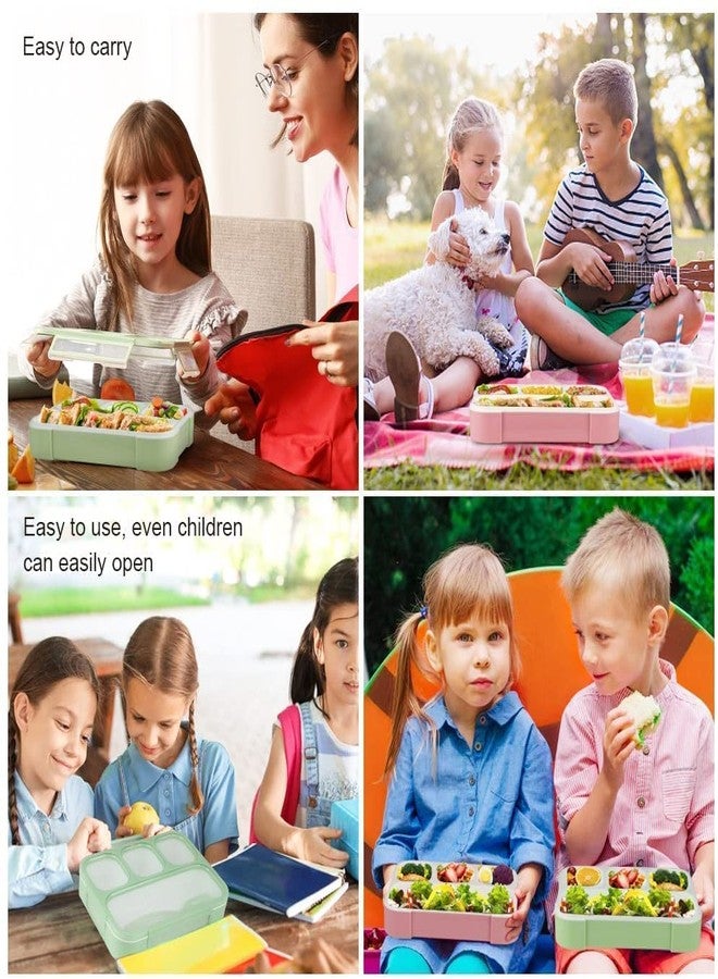 Drake 4 Compartment Lunch Box Microwave Freezer Safe Food Containers with Spoon for Adults and Kids - Image 5